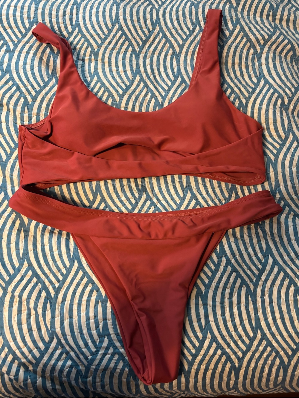 SHEIN Rust Red Two-Piece Bikini Set